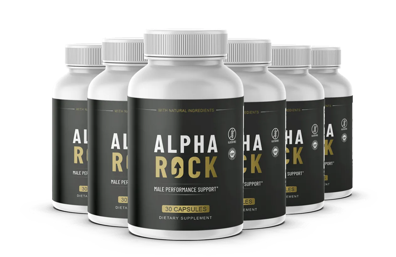 AlphaRock six-bottle supply, a 180-day supply of male performance support capsules